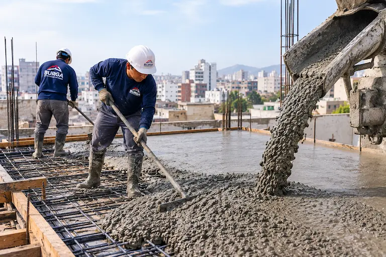 Trabajos de techado y concreto